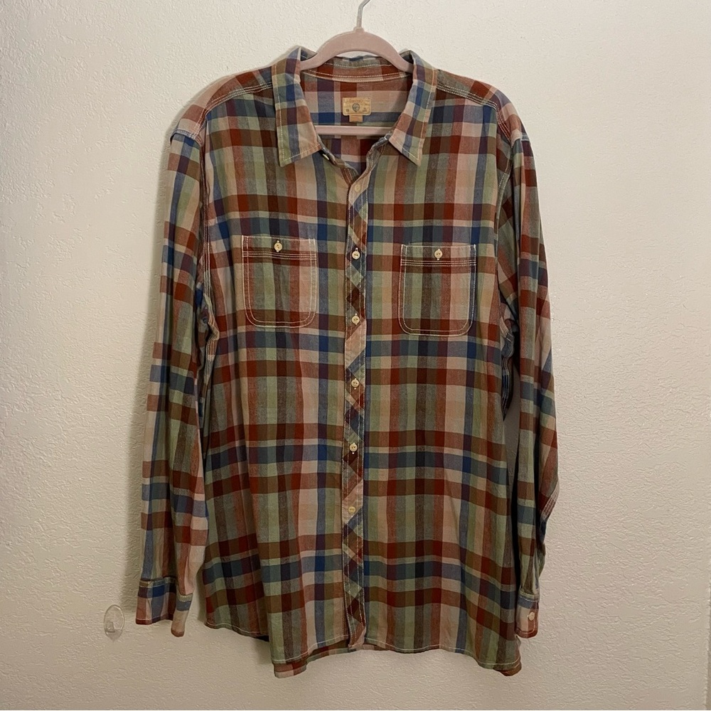 Men’s TreVero Plaid Button-Up Shirt 3XL